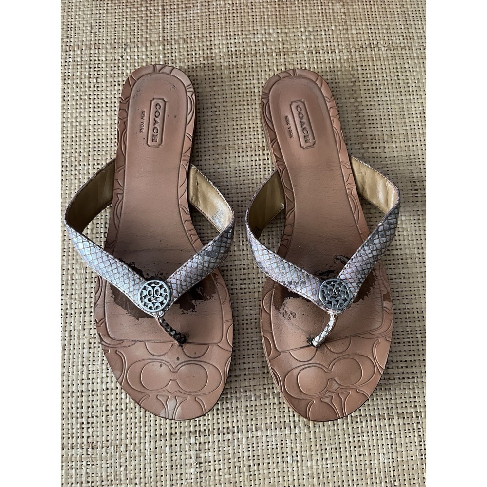 Coach Size 6B Sara Thong Flip Flops Sandals